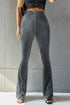 'Ruth' Ribbed High Waist Flare Pants - Celes Fashion